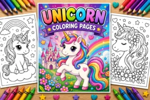 Unicorn coloring pages