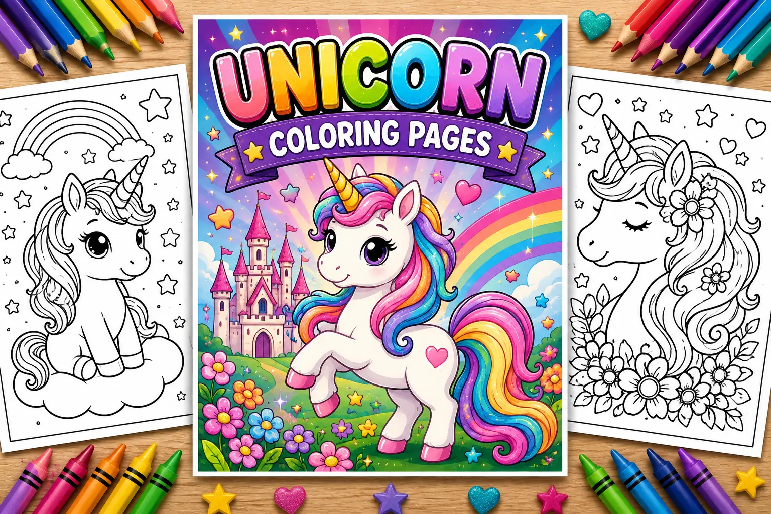 unicorn coloring pages