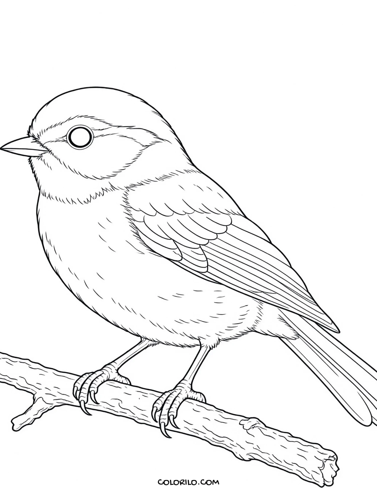 A white stork coloring page