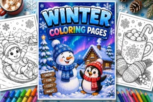 Winter coloring pages