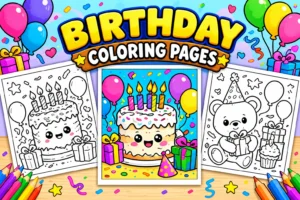 Birthday coloring pages