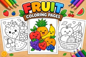 Fruit coloring pages