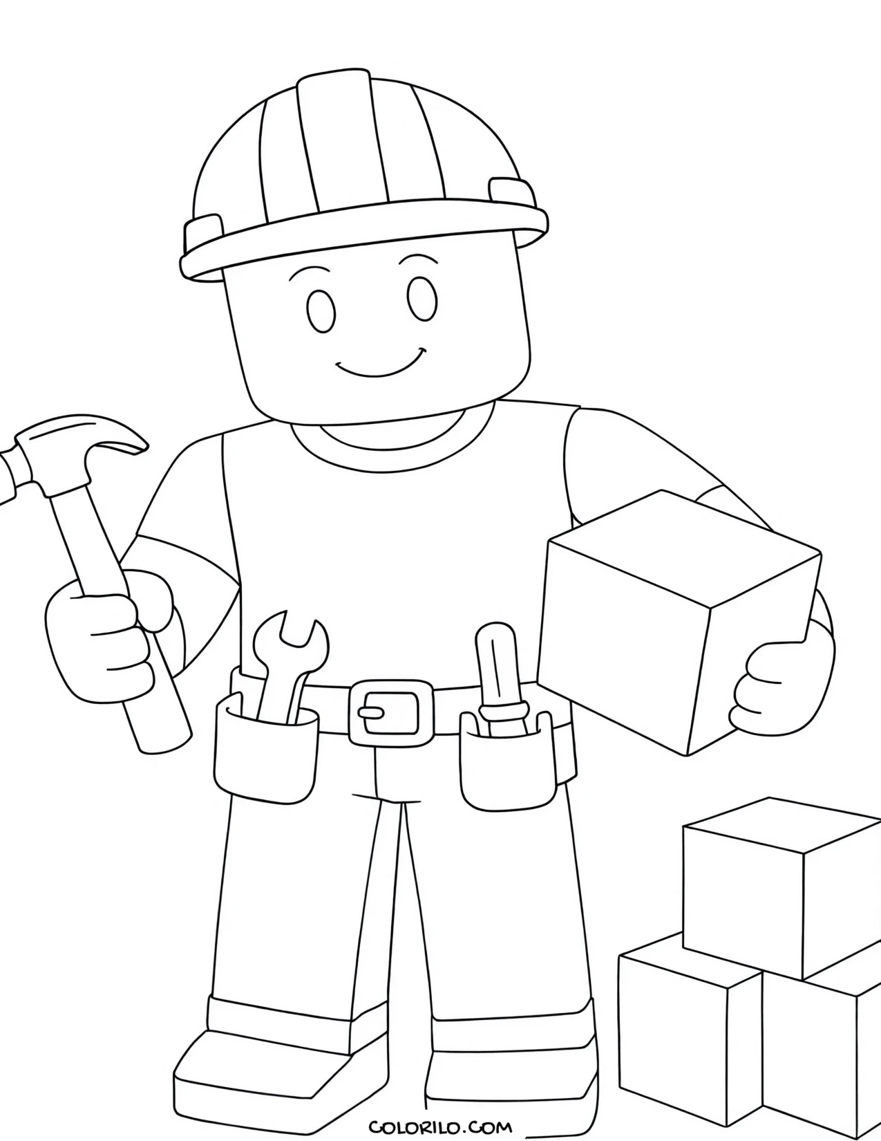 a roblox astronaut floating in space coloring page