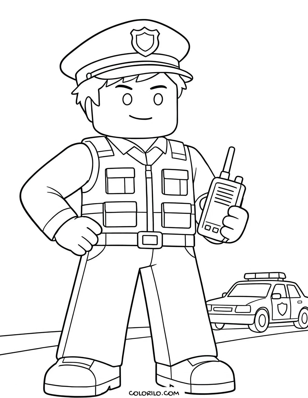 a roblox girl character watering plants coloring page